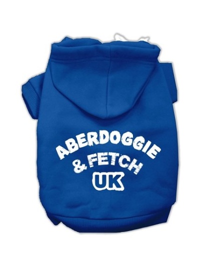 Aberdoggie UK Screenprint Pet Hoodies Blue Size Lg