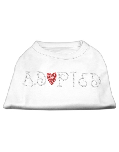 Adopted Rhinestone Shirt White L