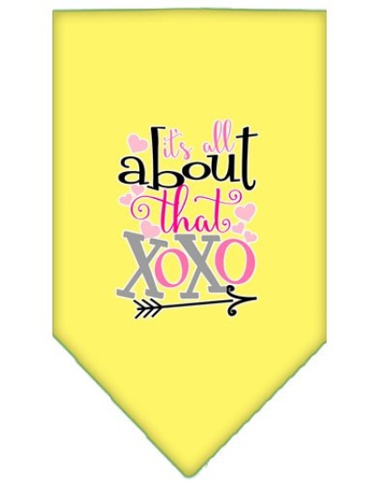 All About that XOXO Screen Print Bandana Yellow Large