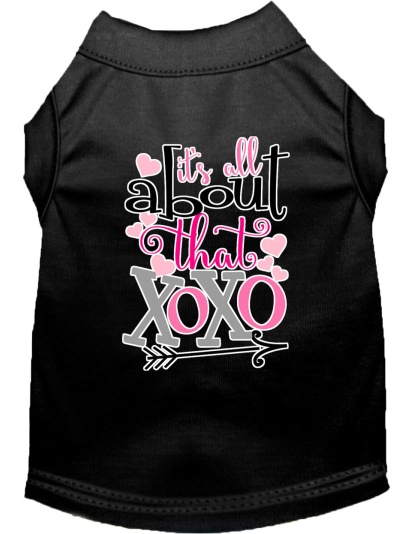 All about that XOXO Screen Print Dog Shirt Black Lg