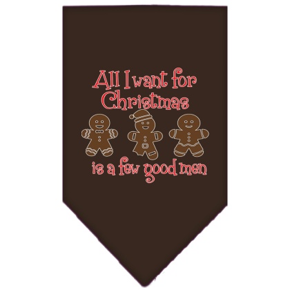 All I want is a Few Good Men Screen Print Bandana Cocoa Large