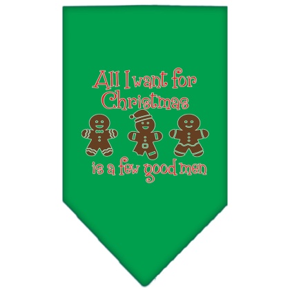 All I want is a Few Good Men Screen Print Bandana Emerald Green Large