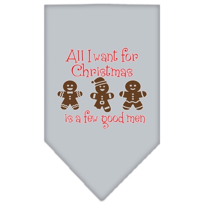 All I want is a Few Good Men Screen Print Bandana Grey Large