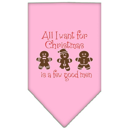 All I want is a Few Good Men Screen Print Bandana Light Pink Large
