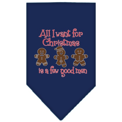 All I want is a Few Good Men Screen Print Bandana Navy Blue large