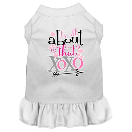 All about the XOXO Screen Print Dog Dress White 4X