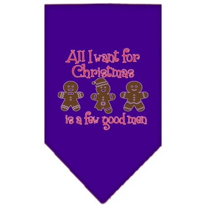 All I want is a Few Good Men Screen Print Bandana Purple Large