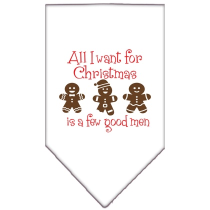 All I want is a Few Good Men Screen Print Bandana White Large