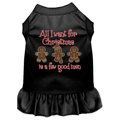All I want is a Few Good Men Screen Print Dog Dress Black 4X