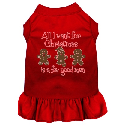 All I want is a Few Good Men Screen Print Dog Dress Red 4X