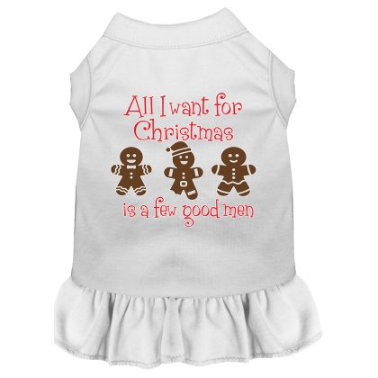 All I want is a Few Good Men Screen Print Dog Dress White 4X