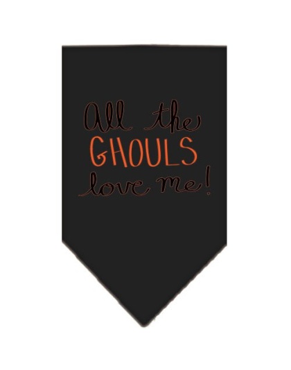 All the Ghouls Screen Print Bandana Black Large