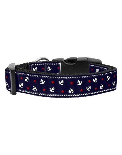 Anchors Nylon Ribbon Collar Blue Large