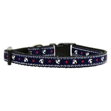 Anchors Nylon Ribbon Collar Blue Small