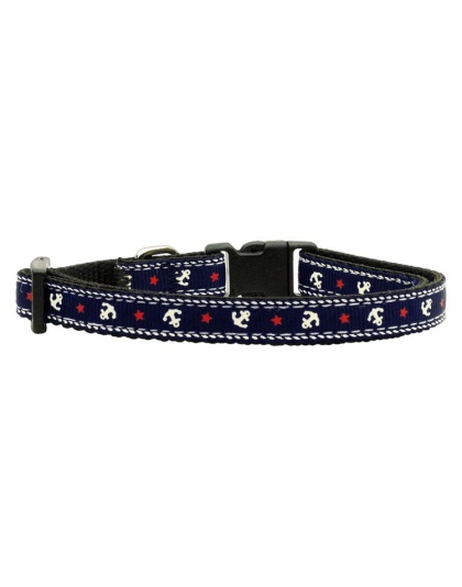 Anchors Nylon Ribbon Collar Blue Small