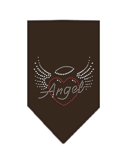 Angel Heart Rhinestone Bandana Brown Large