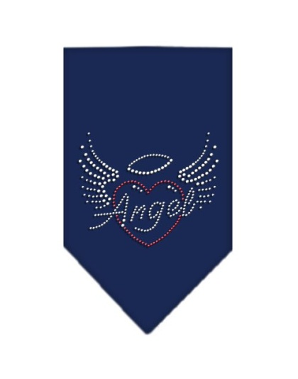 Angel Heart Rhinestone Bandana Navy Blue large