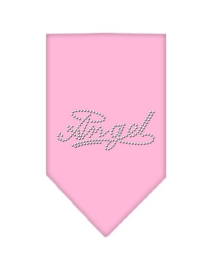 Angel Rhinestone Bandana Light Pink Large