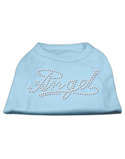 Angel Rhinestud Shirt Baby Blue L