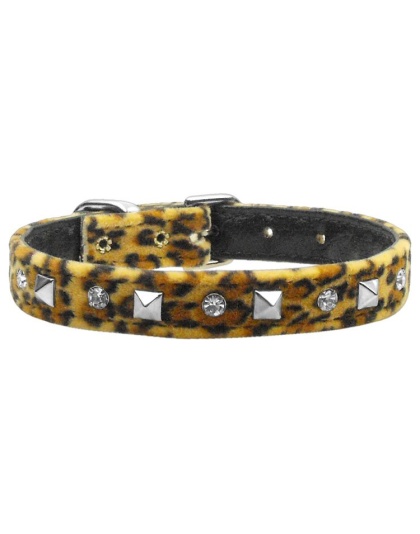 Animal Print Crystal and Pyramid Collars Leopard 10