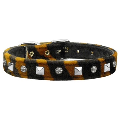 Animal Print Crystal and Pyramid Collars Tiger 10