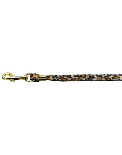 Animal Print Leash Jaguar 3/8 Plain Leash