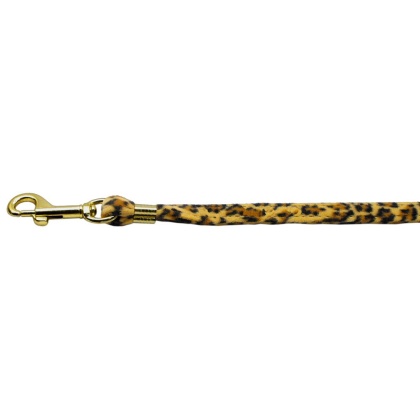 Animal Print Leash Leopard 3/8 Plain Leash