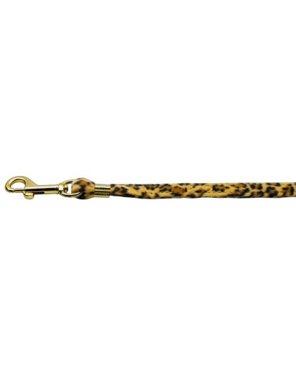 Animal Print Leash Leopard 3/8 Plain Leash