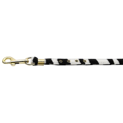 Animal Print Leash Zebra 3/8 Jwl Leash