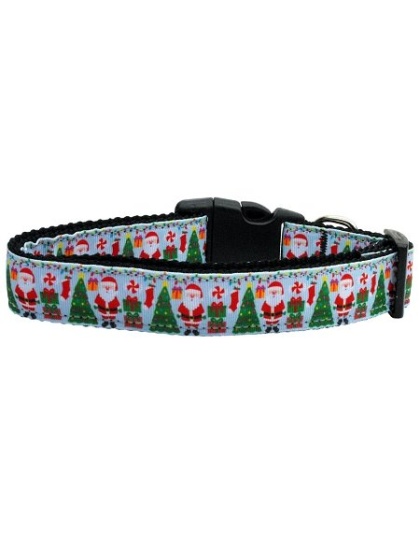 Aqua Santa Nylon Cat Collar