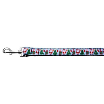 Aqua Santa Nylon Ribbon Pet Leash 1 wide 4ft