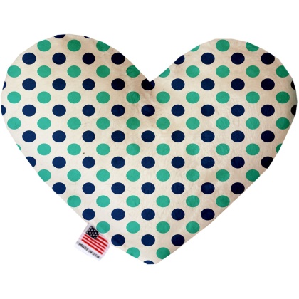 Aquatic Dots 6 Inch Canvas Heart Dog Toy