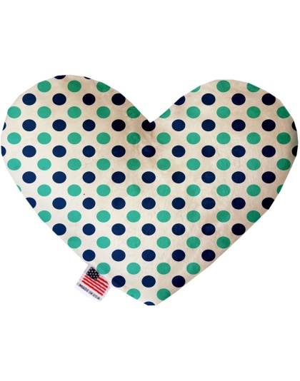 Aquatic Dots 6 Inch Canvas Heart Dog Toy