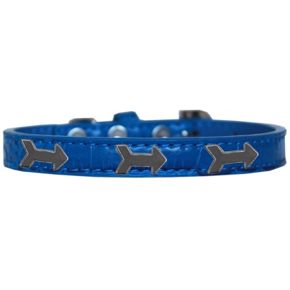 Arrows Widget Croc Dog Collar Blue Size 10