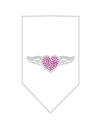 Aviator Rhinestone Bandana White Large