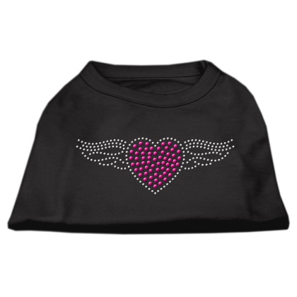 Aviator Rhinestone Shirt Black L