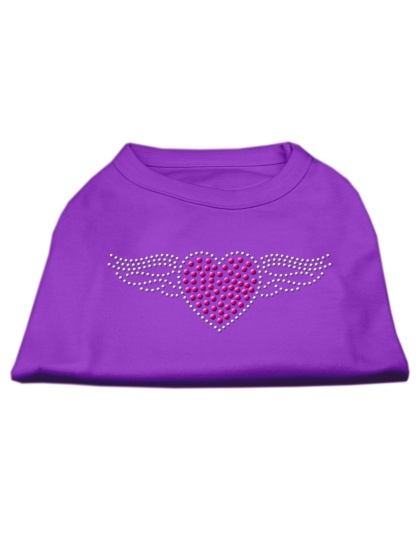 Aviator Rhinestone Shirt Purple L