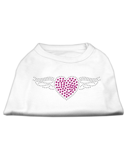 Aviator Rhinestone Shirt White L