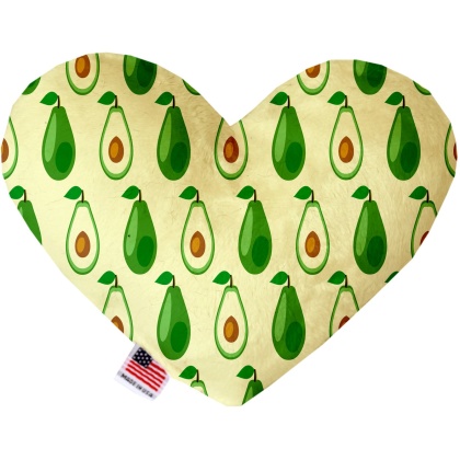 Avocado Paradise 6 Inch Canvas Heart Dog Toy