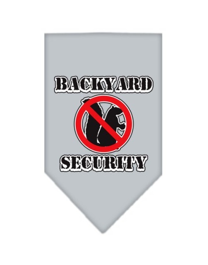 Backyard Security Screen Print Bandana Grey Large