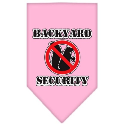 Backyard Security Screen Print Bandana Light Pink Large