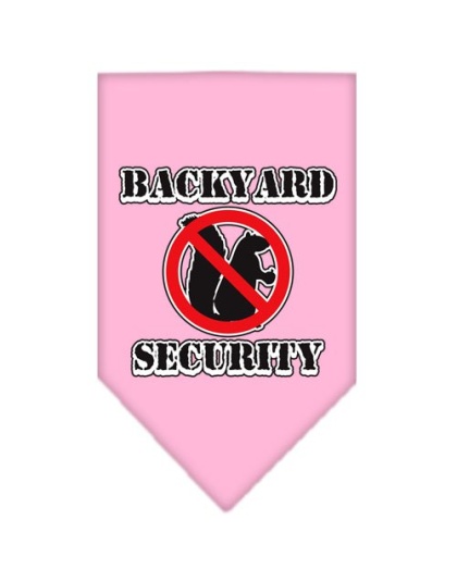 Backyard Security Screen Print Bandana Light Pink Large