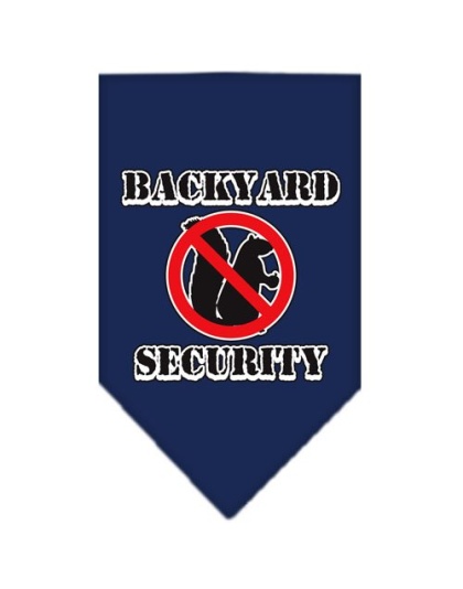 Backyard Security Screen Print Bandana Navy Blue large