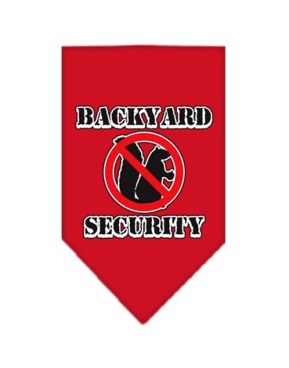 Backyard Security Screen Print Bandana Red Large