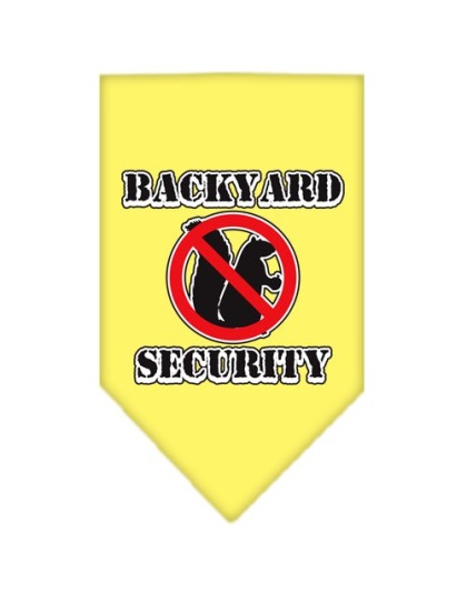 Backyard Security Screen Print Bandana Yellow Large