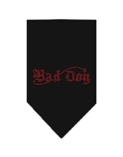 Bad Dog Rhinestone Bandana Black Large