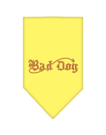 Bad Dog Rhinestone Bandana Yellow Large