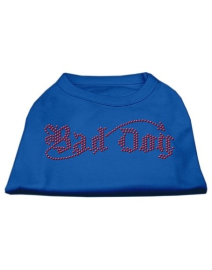 Bad Dog Rhinestone Shirts Blue Lg