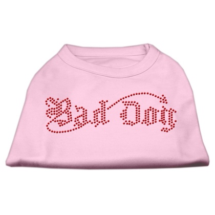 Bad Dog Rhinestone Shirts Light Pink L