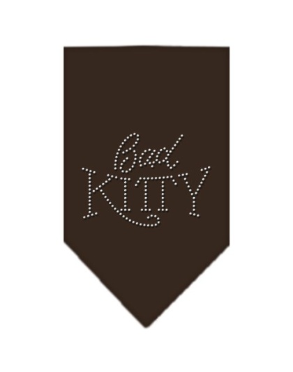 Bad Kitty Rhinestone Bandana Cocoa Large